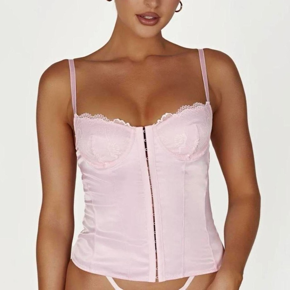 Meshki claudia lace satin corset